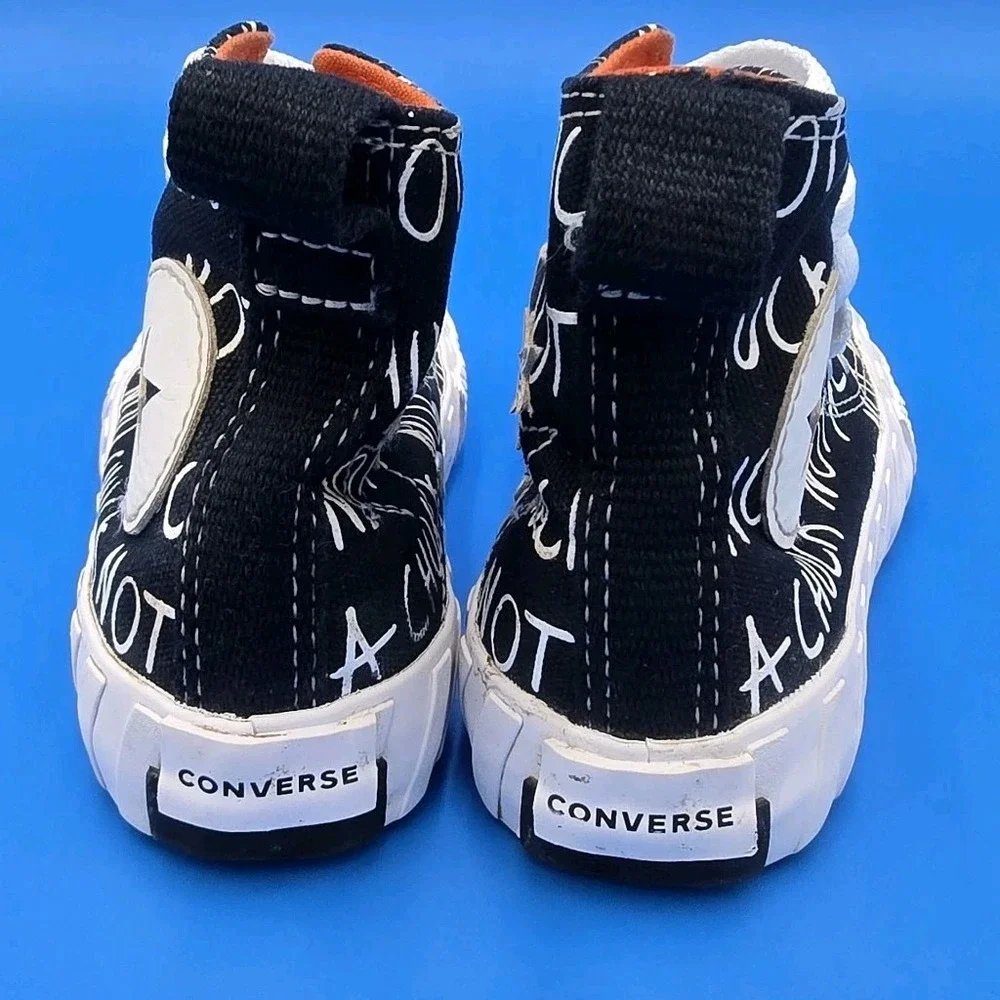 Converse Child Shoes‎ Not A Chuck All Star 373169C Black/White/Orange Sz 11